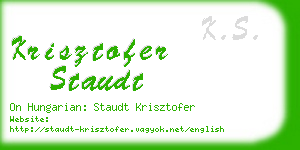 krisztofer staudt business card